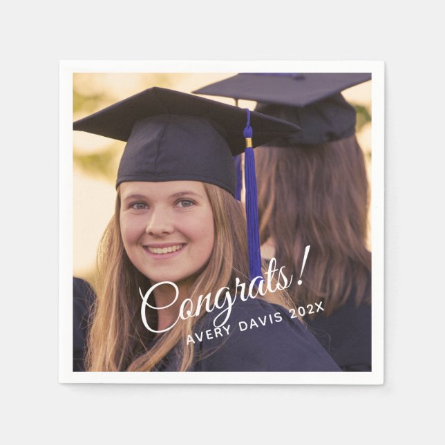 Guardanapo De Papel Classe de ano de fotos de graduação de 2024 (Frente)