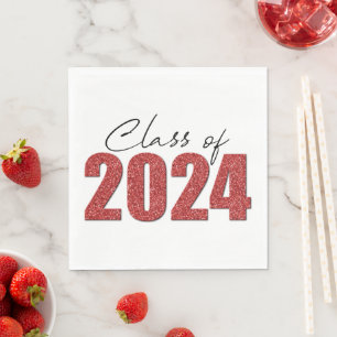 Guardanapo De Papel Classe de brilho vermelho de 2024