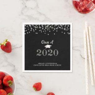 Guardanapo De Papel CLASSE DE Festa de formatura DE 2020 Glitter Prate