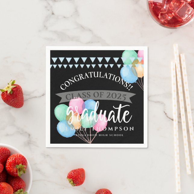 Guardanapo De Papel Classe de Festa de formatura do Balão de Celebraçã (Insitu)