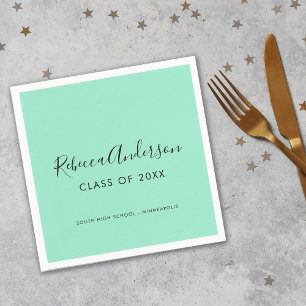 Guardanapo De Papel Classe de Formando 2022 Mint Green Graduation