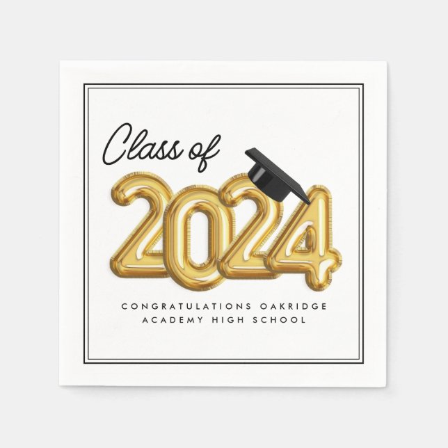 Guardanapo De Papel Classe de Recepção de Graduação 2024 (Frente)
