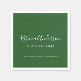 Guardanapo De Papel Classe do formando 2019 verde escuro
