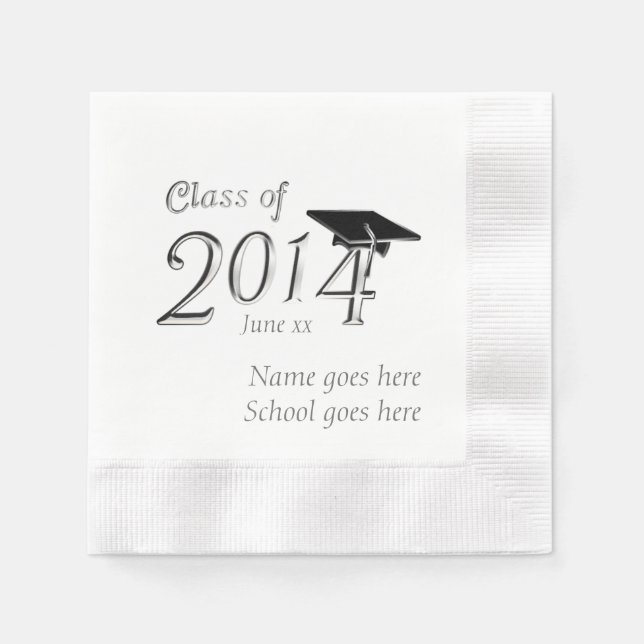 Guardanapo De Papel Classe Personalizável de Graduação 2014 (Frente)