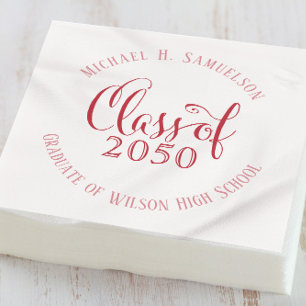 Guardanapo De Papel Classe Vermelha Moderna Moderna de Script de Gradu