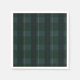 Guardanapo De Papel Classic Green Plaid Bear Baby Shower 