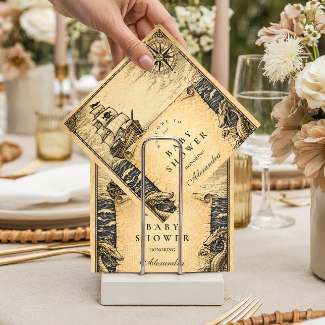 Guardanapo De Papel Classic Storybook Pirate Baby Shower (Criador carregado)