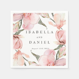 Guardanapo De Papel Clássica Magnolia Personalizada Casamento Napkins