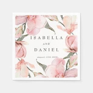 Guardanapo De Papel Clássica Magnolia Personalizada Casamento Napkins