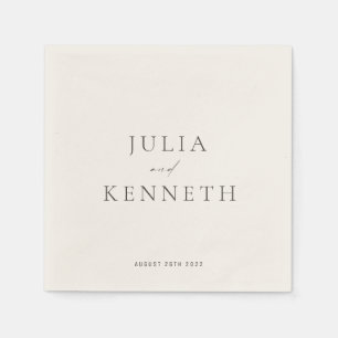 Guardanapo De Papel Clássico bege simples Casamento neutro