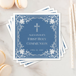 Guardanapo De Papel Clássico Blue Boy First Communion Elegant