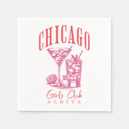 Guardanapo De Papel Clássico de bachelorette chicago personalizado