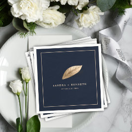 Guardanapo De Papel Clássico e Elegante I Azul Escuro I Casamento