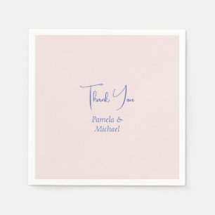 Guardanapo De Papel Clássico Elegante Minimalista De Casamento Obrigad