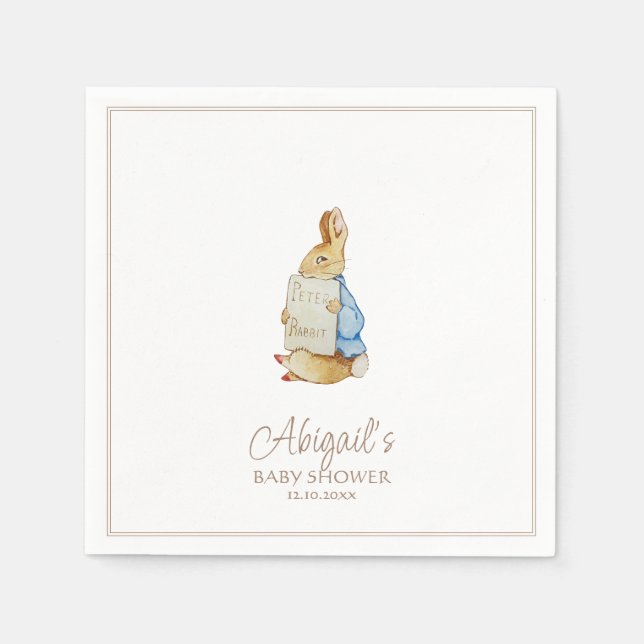 Guardanapo De Papel Clássico Peter, o Chá de fraldas do Coelho (Frente)