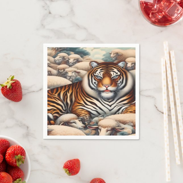 Guardanapo De Papel Clássico Tiger Cocktail Napkin (Insitu)
