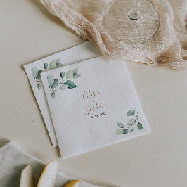 Guardanapo De Papel Clássico Verde Sai de Casamento Napkins