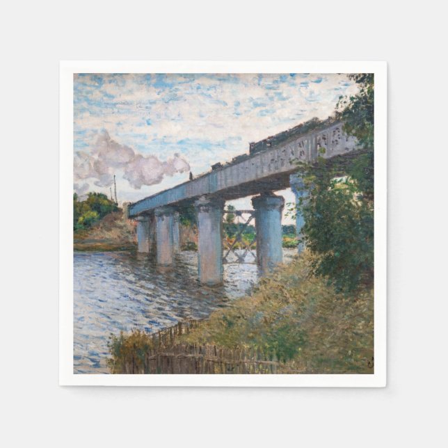 Guardanapo De Papel Claude Monet - A Ponte Ferroviária na Argentina (Frente)