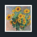 Guardanapo De Papel Claude Monet - Buquê de Sunflower<br><div class="desc">Buquê de girassóis/Buquê de tornesóis - Claude Monet,  Oil on Canvas,  1881</div>