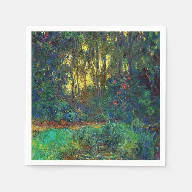 Guardanapo De Papel Claude Monet - Canto de um Pond com Lírios (Frente)