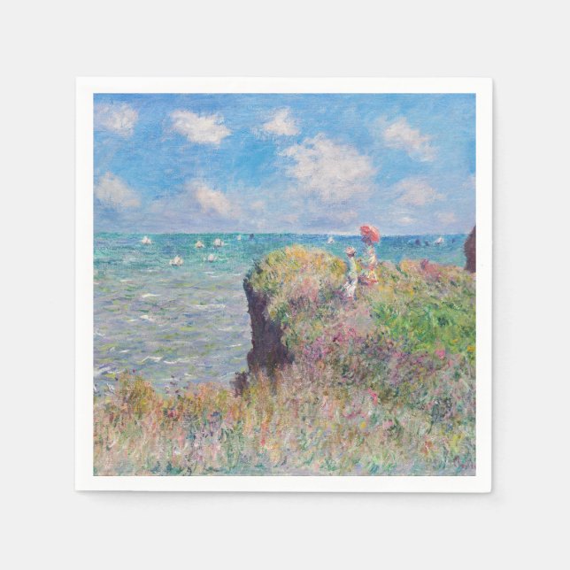 Guardanapo De Papel Claude Monet - Cliff Walk em Pourville (Frente)
