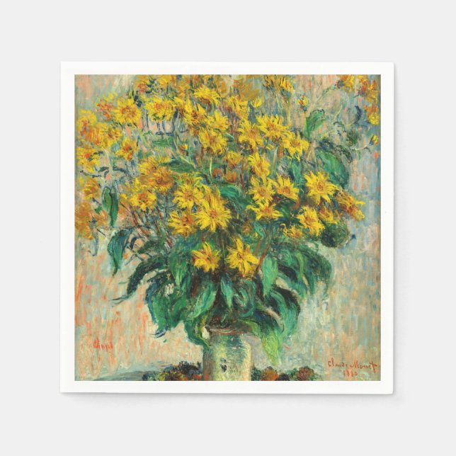 Guardanapo De Papel Claude Monet - Jerusalem Artichoke Flowers (Frente)