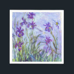 Guardanapo De Papel Claude Monet - Lilac Irises / Iris Mauves<br><div class="desc">Lilac Irises / Iris Mauves - Claude Monet,  1914-1917</div>