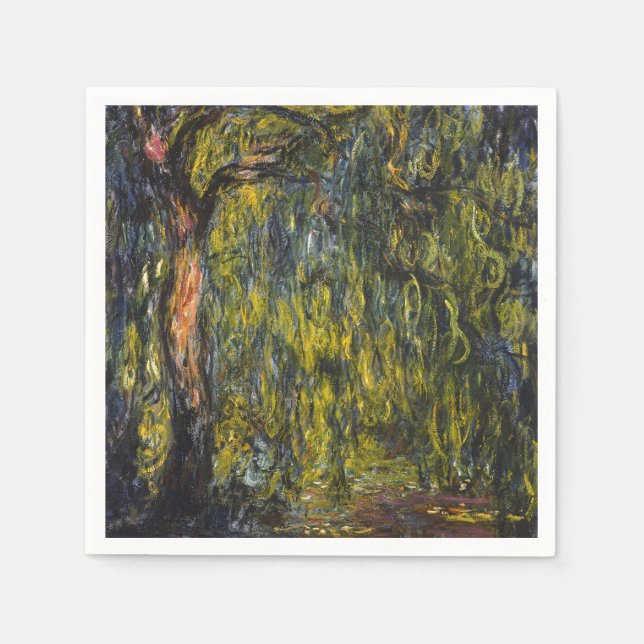 Guardanapo De Papel Claude Monet Salgueiro-Chorão Arte Impressionista (Frente)
