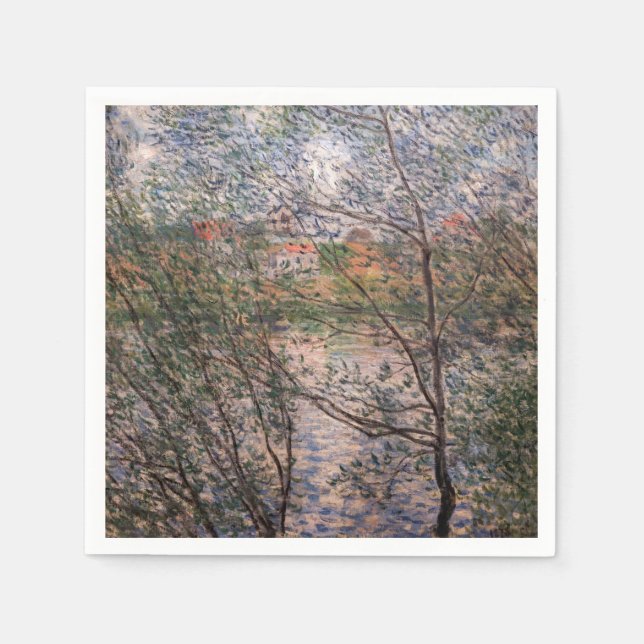 Guardanapo De Papel Claude Monet - Springtime através dos ramos (Frente)