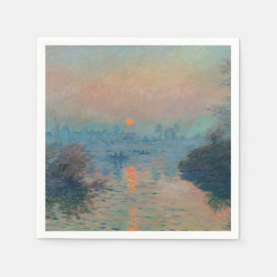 Guardanapo De Papel Claude Monet - Sunset sobre o Sena em Lavacourt