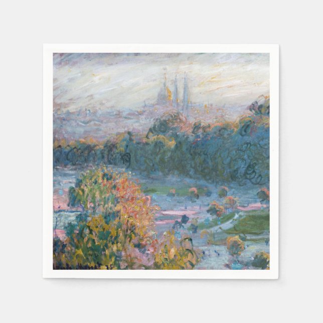 Guardanapo De Papel Claude Monet - Vista das Tuilarias, Estudo (Frente)