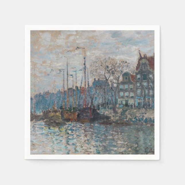 Guardanapo De Papel Claude Monet - Vista de Amesterdã (Frente)