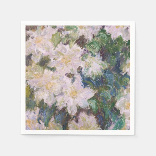 Guardanapo De Papel Claude Monet - White Clematis (Frente)