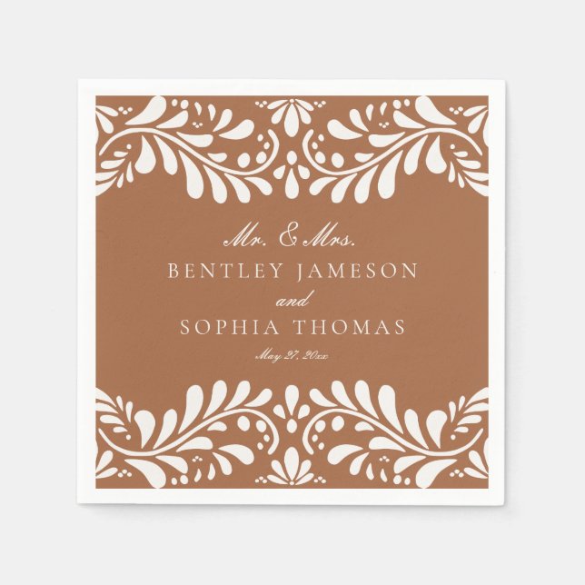 Guardanapo De Papel Clay Talavera Azulejo Estilo Espanhol Fiesta Casam (Frente)