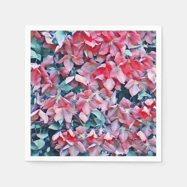 Guardanapo De Papel Clematis Flowers (Frente)