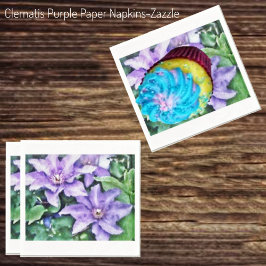 Guardanapo De Papel Clematis Purple