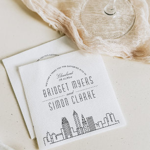 Guardanapo De Papel Cleveland Deco Skyline Casamento Nápoles