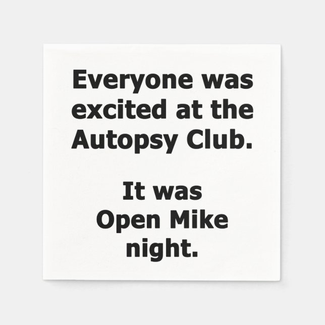 Guardanapo De Papel Clube de autópsia (Frente)