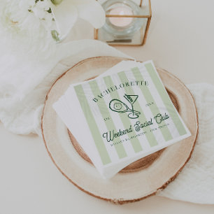 Guardanapo De Papel Clube do Campo de Picleball Bachelorette