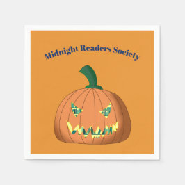 Guardanapo De Papel Clube do Livro da Abóbora de Halloween Personaliza