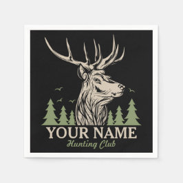 Guardanapo De Papel Clube Personalizado de Caça a Deer Elk Antler