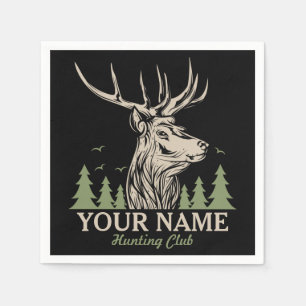 Guardanapo De Papel Clube Personalizado de Caça a Deer Elk Antler