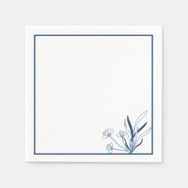 Guardanapo De Papel Coastal Botanical | Soft Blue