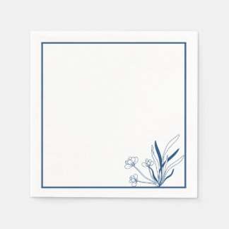 Guardanapo De Papel Coastal Botanical | Soft Blue