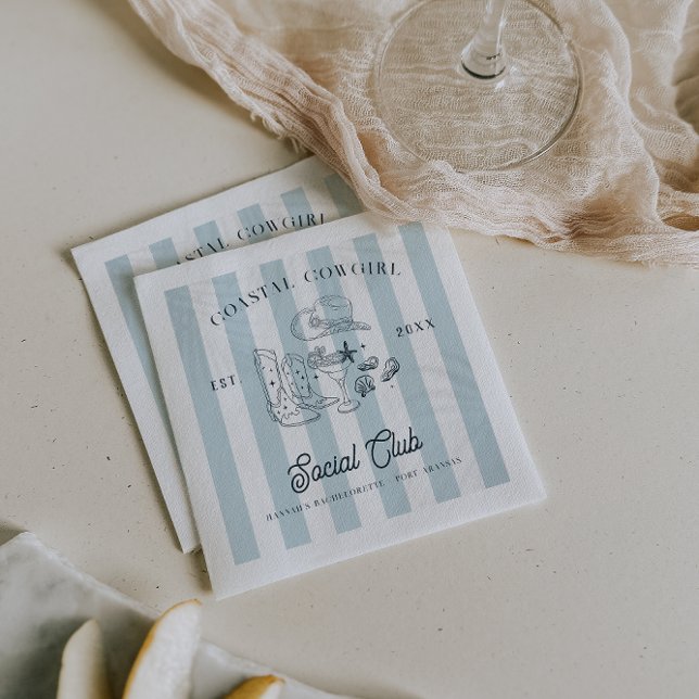 Guardanapo De Papel Coastal Cowgirl Bachelorette (Criador carregado)
