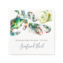 Coaster Watercolor Produtos do Mar Personalizados