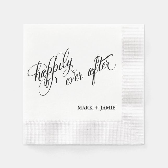 Guardanapo De Papel Cockail Napkin: Felizmente Depois (Frente)