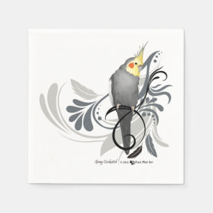Guardanapo De Papel Cockatiel cinzento