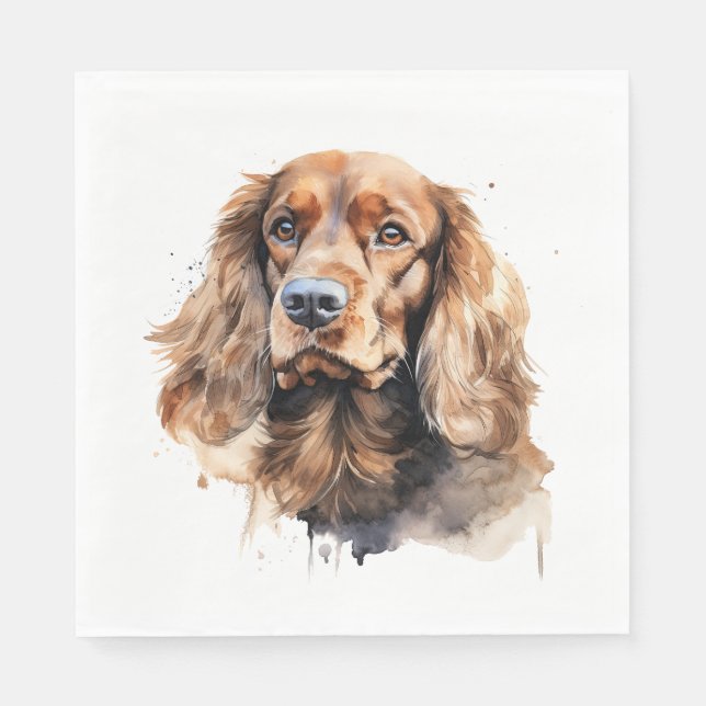 Guardanapo De Papel Cocker Spaniel, Arte Canina, Presente De Cocker Sp (Frente)