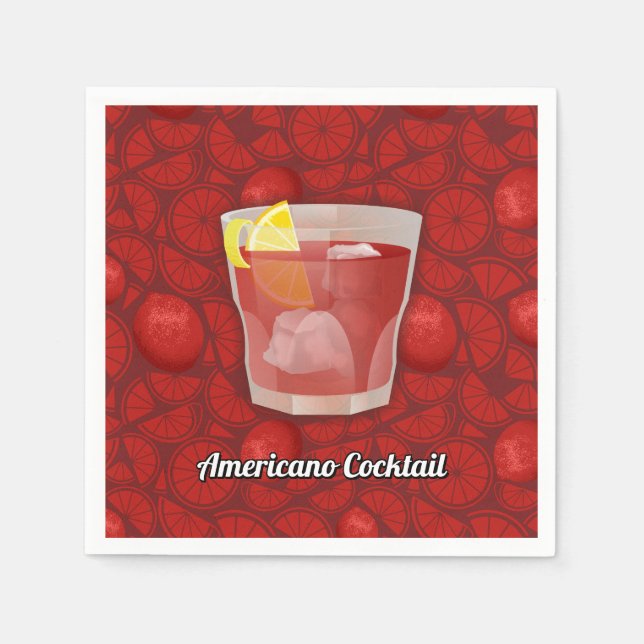 Guardanapo De Papel cocktail americano (Frente)